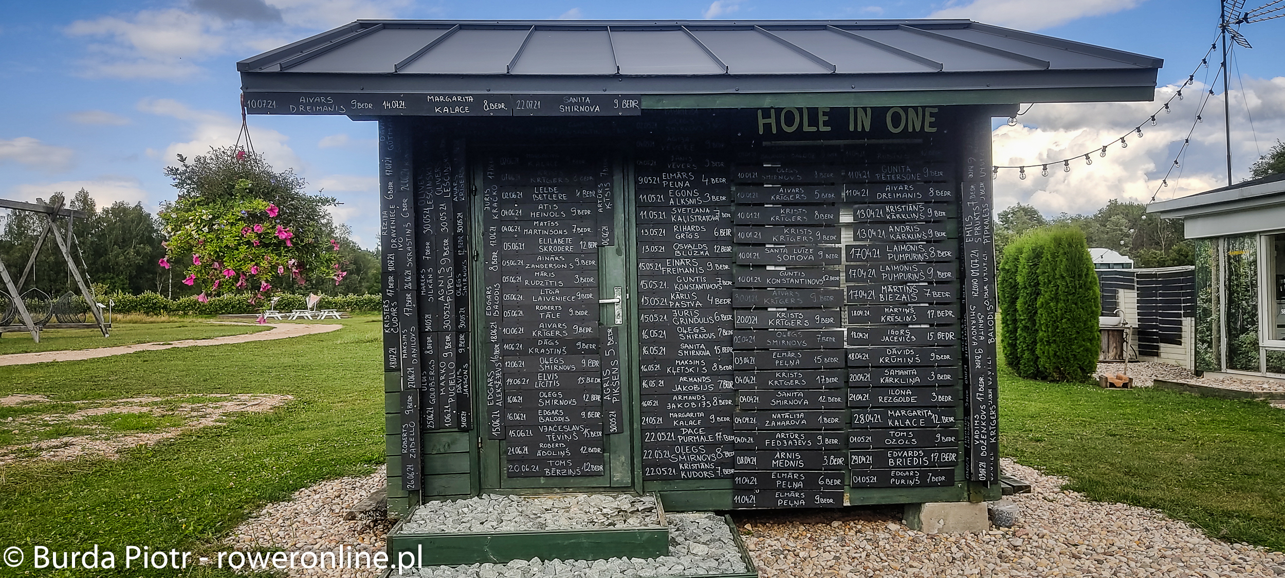 Ściana sław na polu Football Golf (fot. P. Burda)