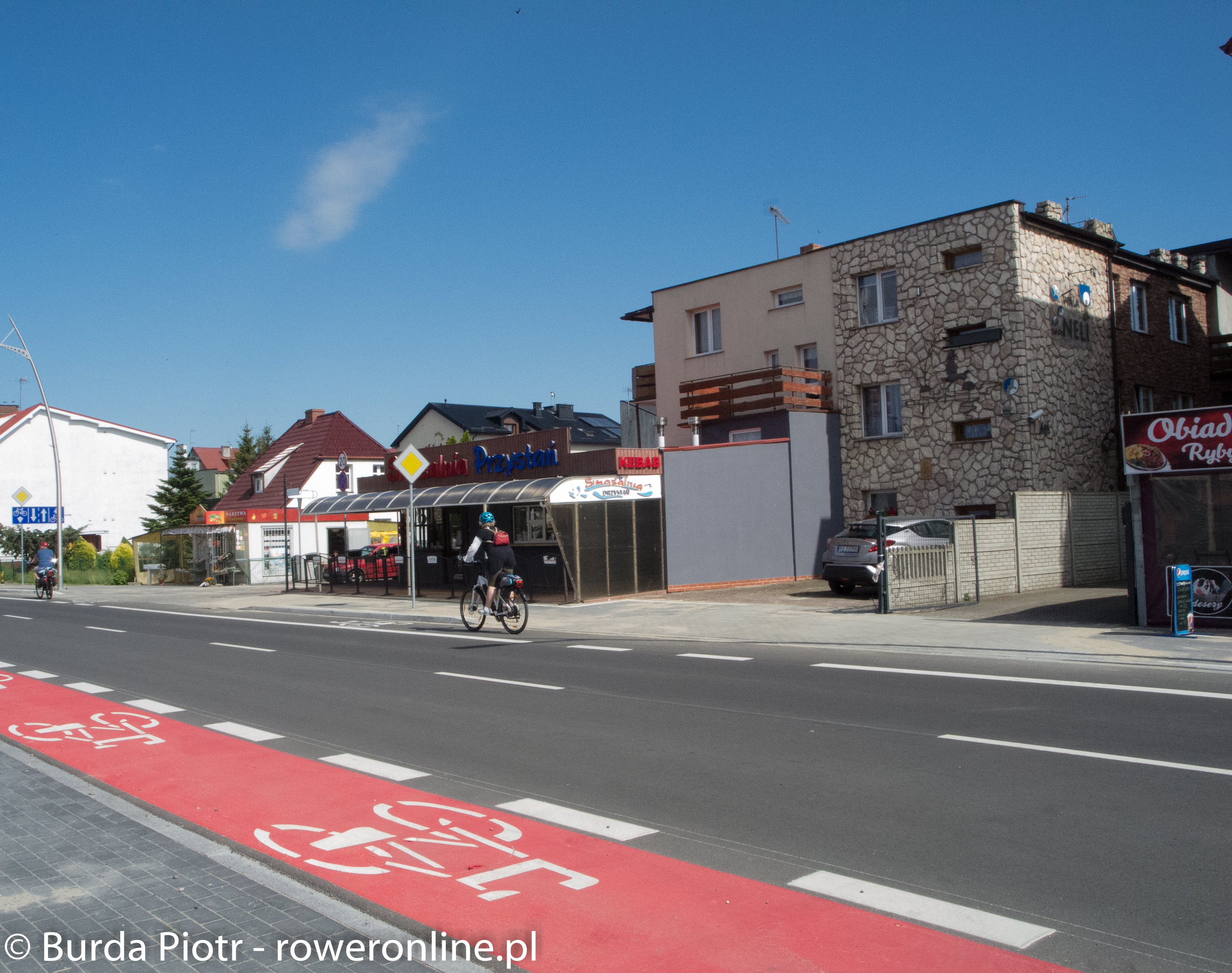 Mielno - ścieżka rowerowa w centrum (część trasy R10)
