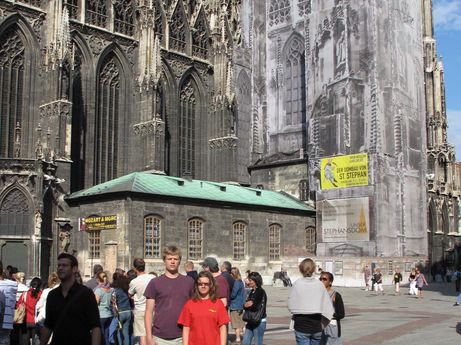 Trasa rowerowa nad Dunajem- Wiedeń katedra na mecie