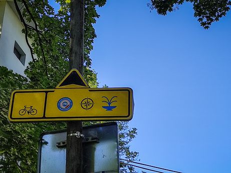 Czeskie oznaczeni trasy bywa mało czytelne (foto: P. Burda)