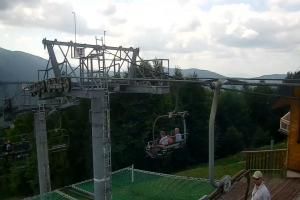 Zawoja PKL Bike Park Mosorny Groń Widok na stok