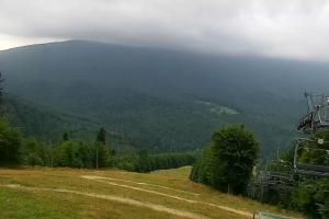 Zawoja PKL Bike Park Mosorny Groń Widok na stok