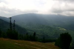 Zawoja PKL Bike Park Mosorny Groń Widok na stok