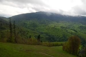 Zawoja PKL Bike Park Mosorny Groń Widok na stok